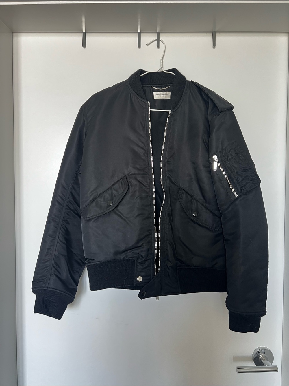 Saint Laurent Black Bomber Jacket